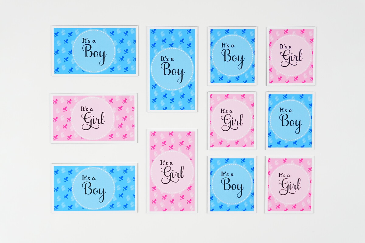 It's a Boy/Girl — full flat lay