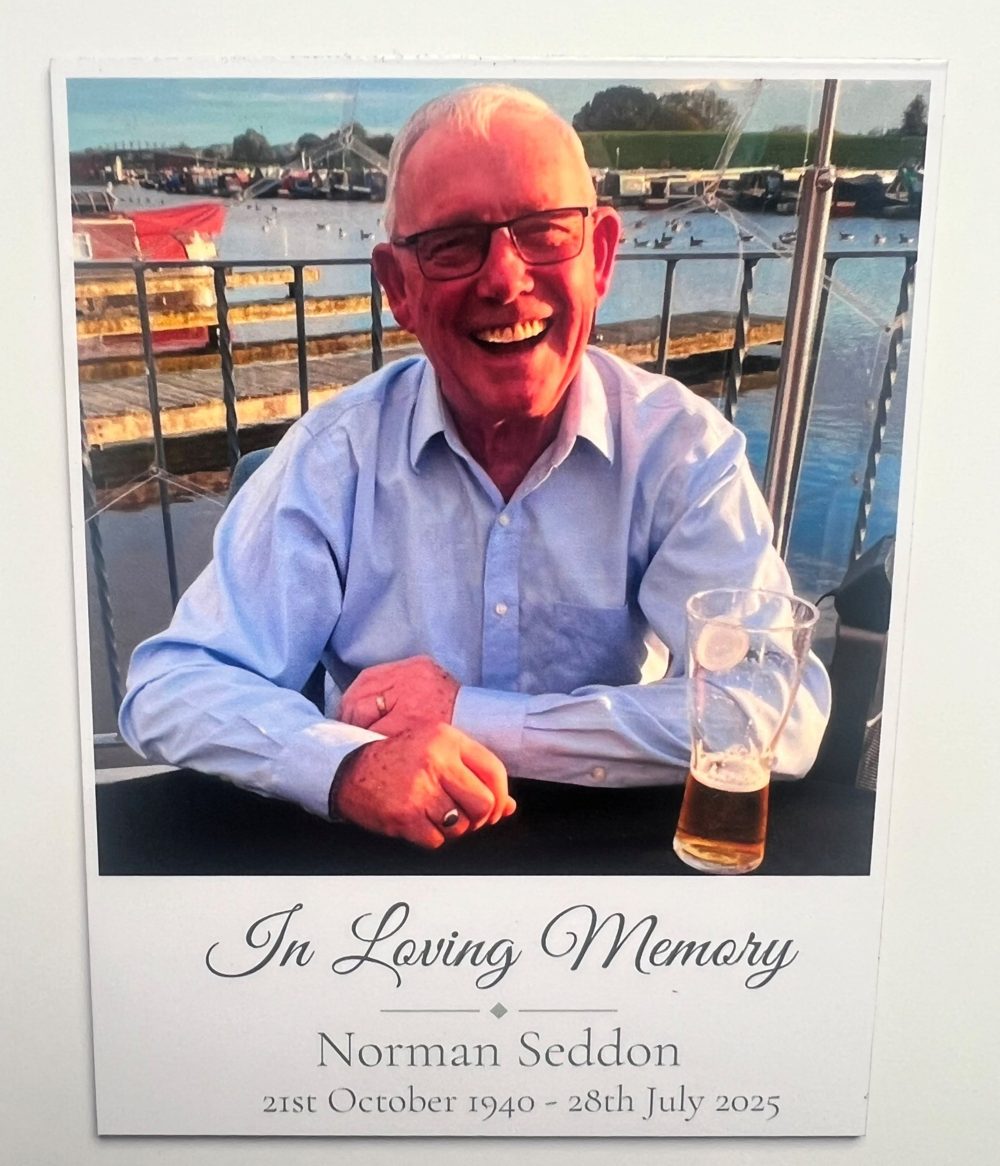 In Loving Memory photo magnet on a fridge