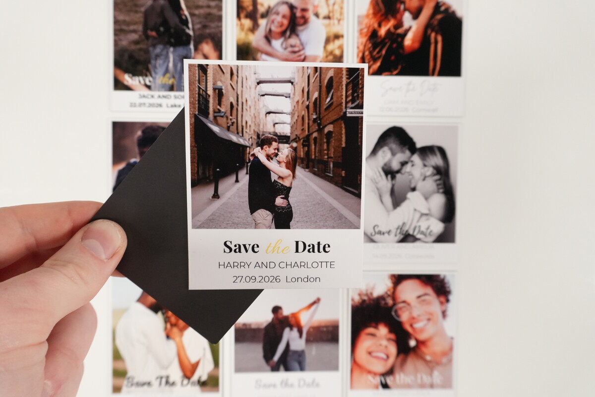 Save the Date — colour hand-held